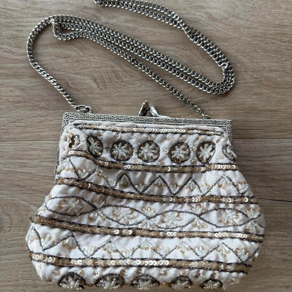 Zara Women's Cream and White Bag